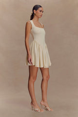 Sharon Scuba Jersey Mini Dress - Ivory