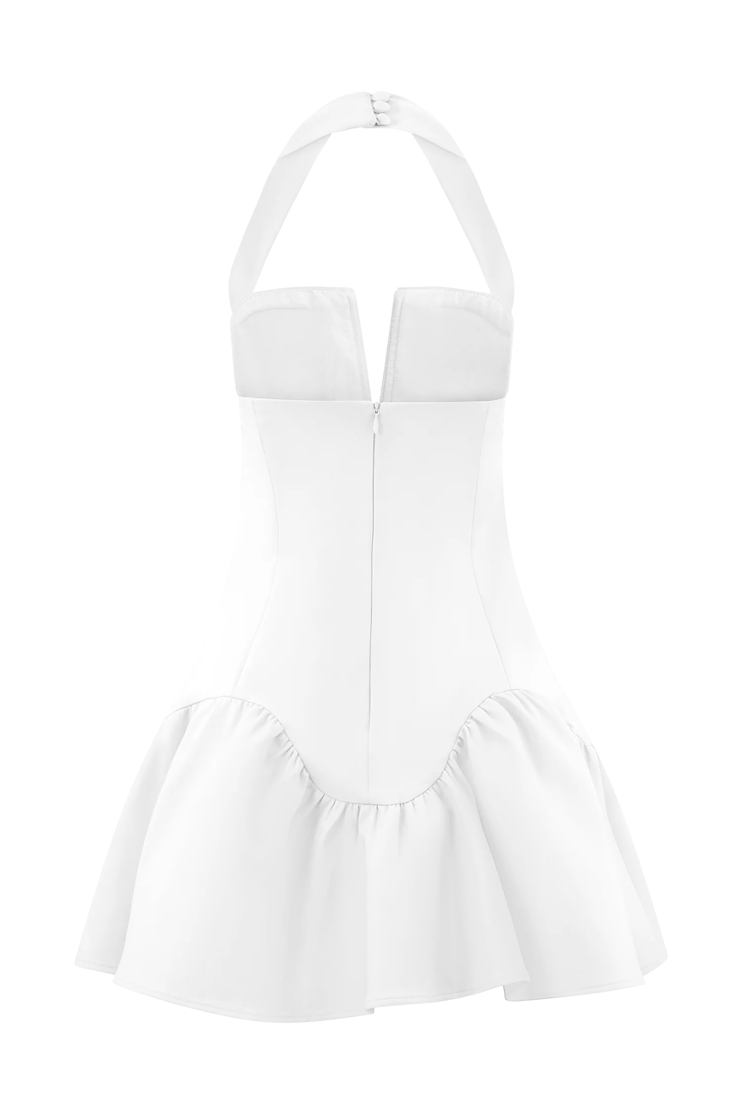 Calipso Halter Mini Dress - White