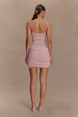 Laurie Twist Knit Mini Dress - Baby Pink